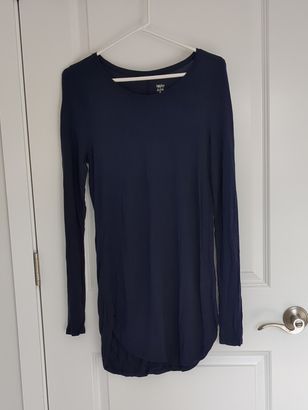 Mossimo Supply Co. Navy Long Sleeve Tunic Tee Shirt